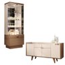 Conjunto Decorativo Cristaleira e Buffet Aparador Peggy/albâni Off White/castanho G26 - Gran Belo - 8