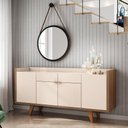 Ver imagem 5 de Conjunto Decorativo Cristaleira e Buffet Aparador Peggy/albâni Off White/castanho G26 - Gran Belo