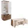 Conjunto Decorativo Cristaleira e Buffet Aparador Peggy/albâni Off White/castanho G26 - Gran Belo - 1