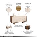 Ver imagem 2 de Conjunto Decorativo Cristaleira e Buffet Aparador Peggy/albâni Off White/castanho G26 - Gran Belo