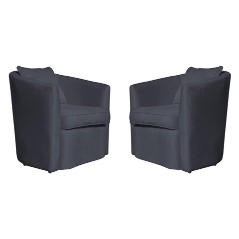 Kit 02 Poltrona Decorativa Alana Veludo