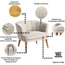 Ver imagem 3 de Kit 2 Poltronas para Recepção Sala de Espera Estrutura Reforçada Tecido Veludo Premium