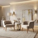 Ver imagem 1 de Kit 2 Poltronas para Recepção Sala de Espera Estrutura Reforçada Tecido Veludo Premium