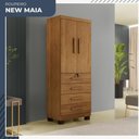 Ver imagem 6 de Guarda Roupa New Maia 2 Portas 4 Gavetas com Chave Benetil Móveis