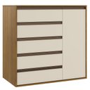 Ver imagem 1 de Cômoda Multiuso 5 Gavetas e 1 Porta 100% MDF Select