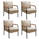 Ver imagem 2 de Kit 4 Poltronas Decorativas Braços Fixo Jade Marrom