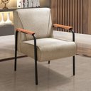 Ver imagem 1 de Kit 4 Poltronas Decorativas Braços Fixo Jade Marrom