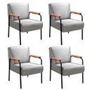 Ver imagem 2 de Kit 4 Poltronas Decorativas Braços Fixo Jade Cinza