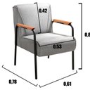 Ver imagem 3 de Kit 4 Poltronas Decorativas Braços Fixo Jade Cinza