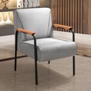 Ver imagem 1 de Kit 4 Poltronas Decorativas Braços Fixo Jade Cinza