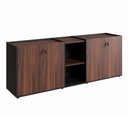 Ver imagem 2 de Armário Escritório F5 Office 4 Portas 2 Prateleiras MDP 200cm Louro Preto com Preto F5 Office
