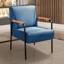 Ver imagem 1 de Kit 4 Poltronas Decorativas Braços Fixo Jade Azul