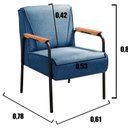 Ver imagem 3 de Kit 4 Poltronas Decorativas Braços Fixo Jade Azul