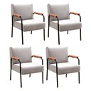 Ver imagem 2 de Kit 4 Poltronas Decorativas Braços Fixo Jade