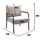 Ver imagem 3 de Kit 4 Poltronas Decorativas Braços Fixo Jade Bege Claro