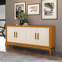 Ver imagem 4 de Buffet Aparador para Sala de Jantar 2 Portas e com Pés Union Edn Cedro e Off White