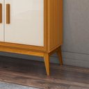Ver imagem 2 de Buffet Aparador para Sala de Jantar 2 Portas e com Pés Union Edn Cedro e Off White