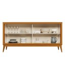 Ver imagem 6 de Buffet Aparador para Sala de Jantar 2 Portas e com Pés Union Edn Cedro e Off White