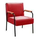 Ver imagem 4 de Kit 4 Poltronas Decorativas Braços Fixo Jade Vermelho