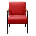 Ver imagem 5 de Kit 4 Poltronas Decorativas Braços Fixo Jade Vermelho