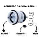Ver imagem 3 de Kit Reparo Valvula Descarga Hydra Max 2550 Banheiro Privada Lavabo
