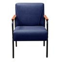Ver imagem 5 de Kit 4 Poltronas Decorativas Braços Fixo Jade Azul Marinho