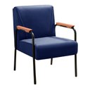 Ver imagem 4 de Kit 4 Poltronas Decorativas Braços Fixo Jade Azul Marinho