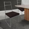 Kit 05 Cadeiras Sala de Jantar Escritório Office Stark Industrial Ferro Prata Sintético Marrom - - 2