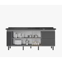 Ver imagem 2 de Gabinete Cozinha Mdf 1,44m Elegance com 5 Pés Pré-montado:cinza Opera