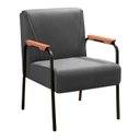 Ver imagem 4 de Kit 4 Poltronas Decorativas Braços Fixo Jade Cinza Grafite