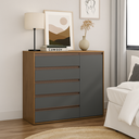 Ver imagem 1 de Cômoda Multiuso 5 Gavetas e 1 Porta Auriva