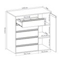 Ver imagem 3 de Cômoda Multiuso 5 Gavetas e 1 Porta 100% MDF Select
