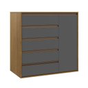 Ver imagem 2 de Cômoda Multiuso 5 Gavetas e 1 Porta 100% MDF Select