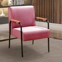 Ver imagem 1 de Kit 4 Poltronas Decorativas Braços Fixo Jade Rosa