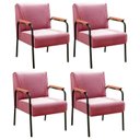 Ver imagem 2 de Kit 4 Poltronas Decorativas Braços Fixo Jade Rosa
