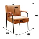 Ver imagem 3 de Kit 4 Poltronas Decorativas Braços Fixo Jade Laranja Terracota