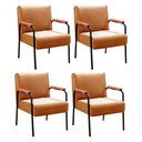 Ver imagem 1 de Kit 4 Poltronas Decorativas Braços Fixo Jade