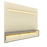 Painel e Rack Led Rodízios Royal Requinte 212 Off White Cinza - Gelius - 2