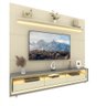 Painel e Rack Led Rodízios Royal Requinte 212 Off White Cinza - Gelius - 8