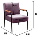 Ver imagem 3 de Kit 4 Poltronas Decorativas Braços Fixo Jade Roxo