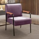 Ver imagem 1 de Kit 4 Poltronas Decorativas Braços Fixo Jade Roxo
