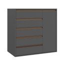 Ver imagem 1 de Cômoda Multiuso 5 Gavetas e 1 Porta 100% MDF Select