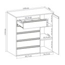 Ver imagem 2 de Cômoda Multiuso 5 Gavetas e 1 Porta 100% MDF Select