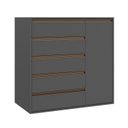 Ver imagem 1 de Cômoda Multiuso 5 Gavetas e 1 Porta 100% MDF Select