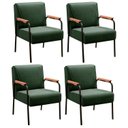 Ver imagem 2 de Kit 4 Poltronas Decorativas Braços Fixo Jade Verde