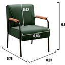 Ver imagem 3 de Kit 4 Poltronas Decorativas Braços Fixo Jade Verde