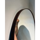 Ver imagem 2 de Espelho Decorativo Orgânico Grande 51x80cm Moldura de Couro:marron