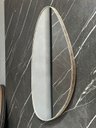 Ver mais imagens de Espelho Decorativo Orgânico Grande 51x80cm Moldura de Couro:marron