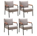 Ver imagem 2 de Kit 4 Poltronas Decorativas Braços Fixo Jade Cinza Capuccino