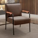 Ver imagem 1 de Kit 4 Poltronas Decorativas Braços Fixo Jade Marrom